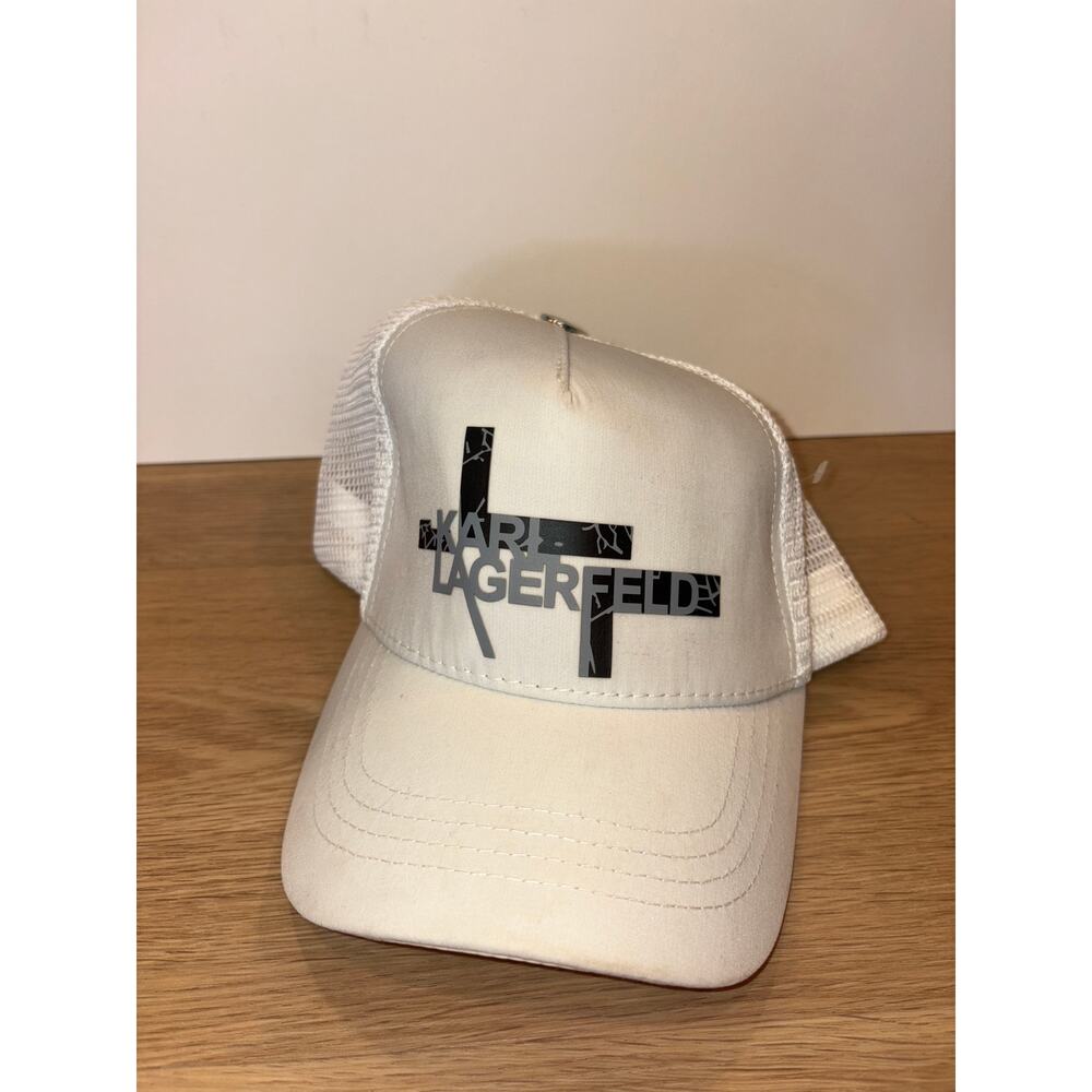 Karl Lagerfeld white baseball cap